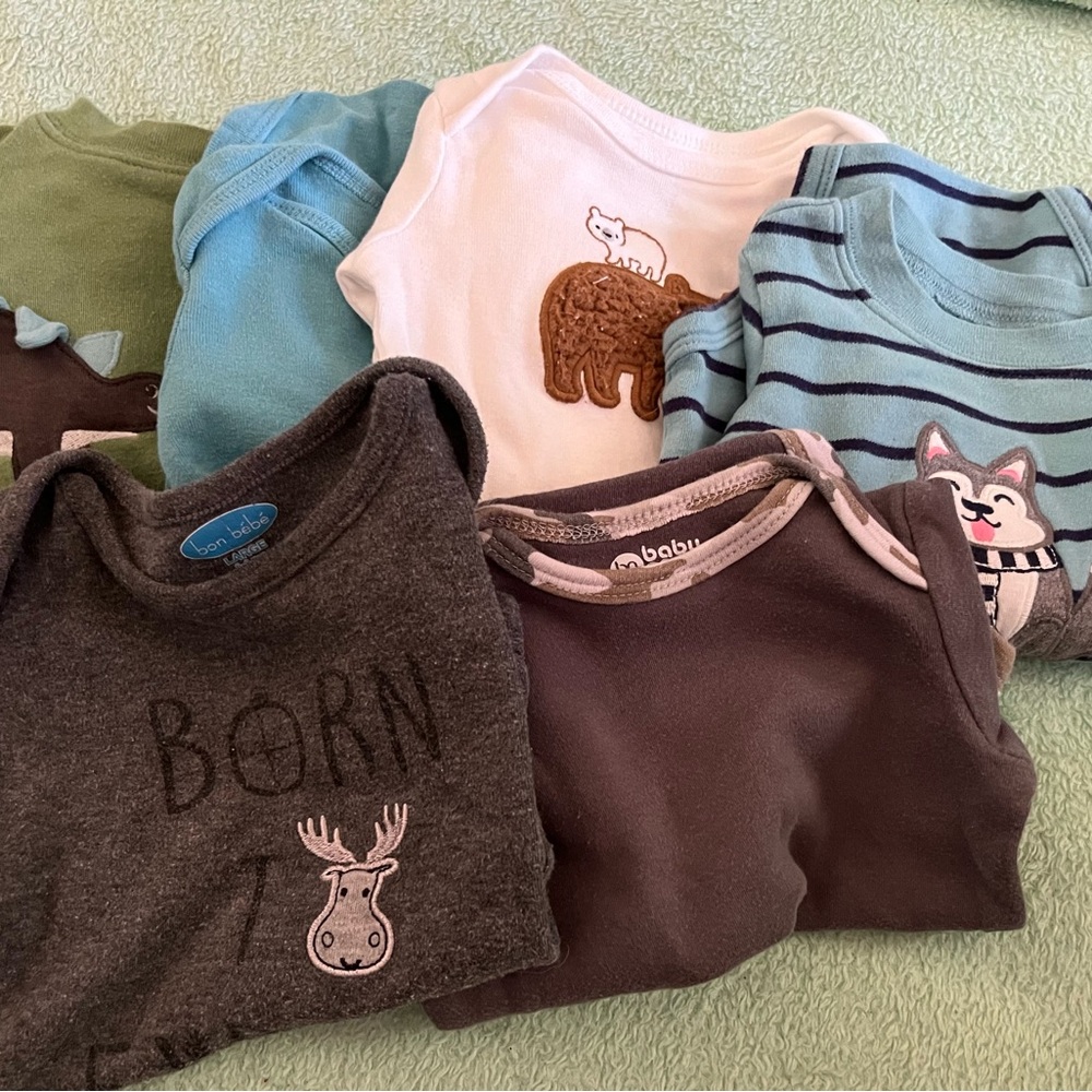 Last chance closing closet. 6 months one piece long sleeves